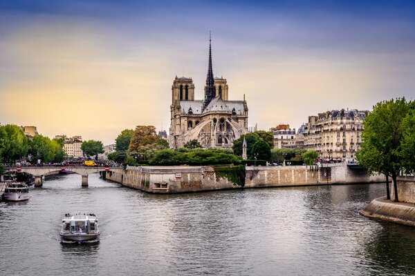 Rivière Seine en France à Paris. 