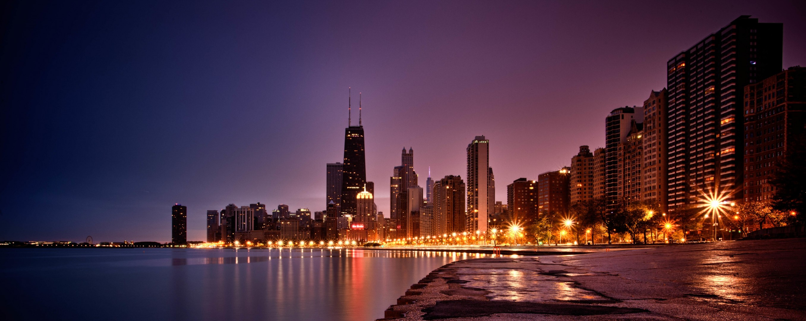 chicago bäume wolkenkratzer küste illinois stadt