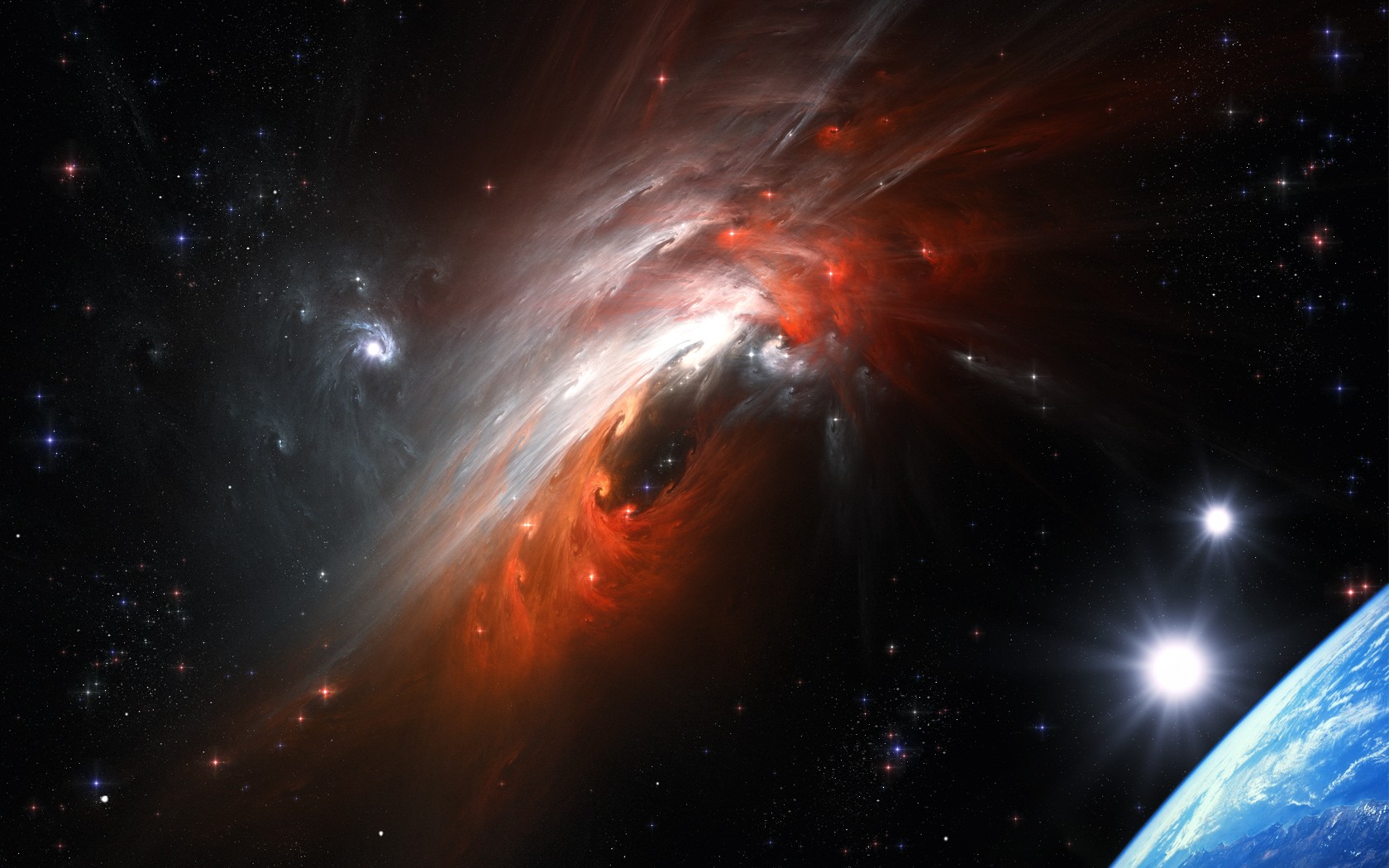 tempête spatiale collision de galaxies