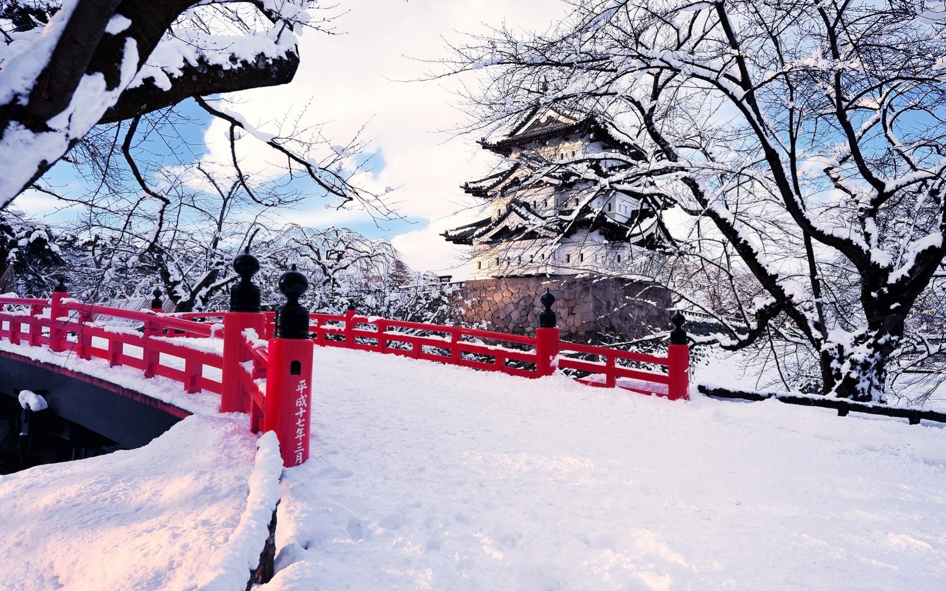префектура аомори хиросаки токио город снег зима
