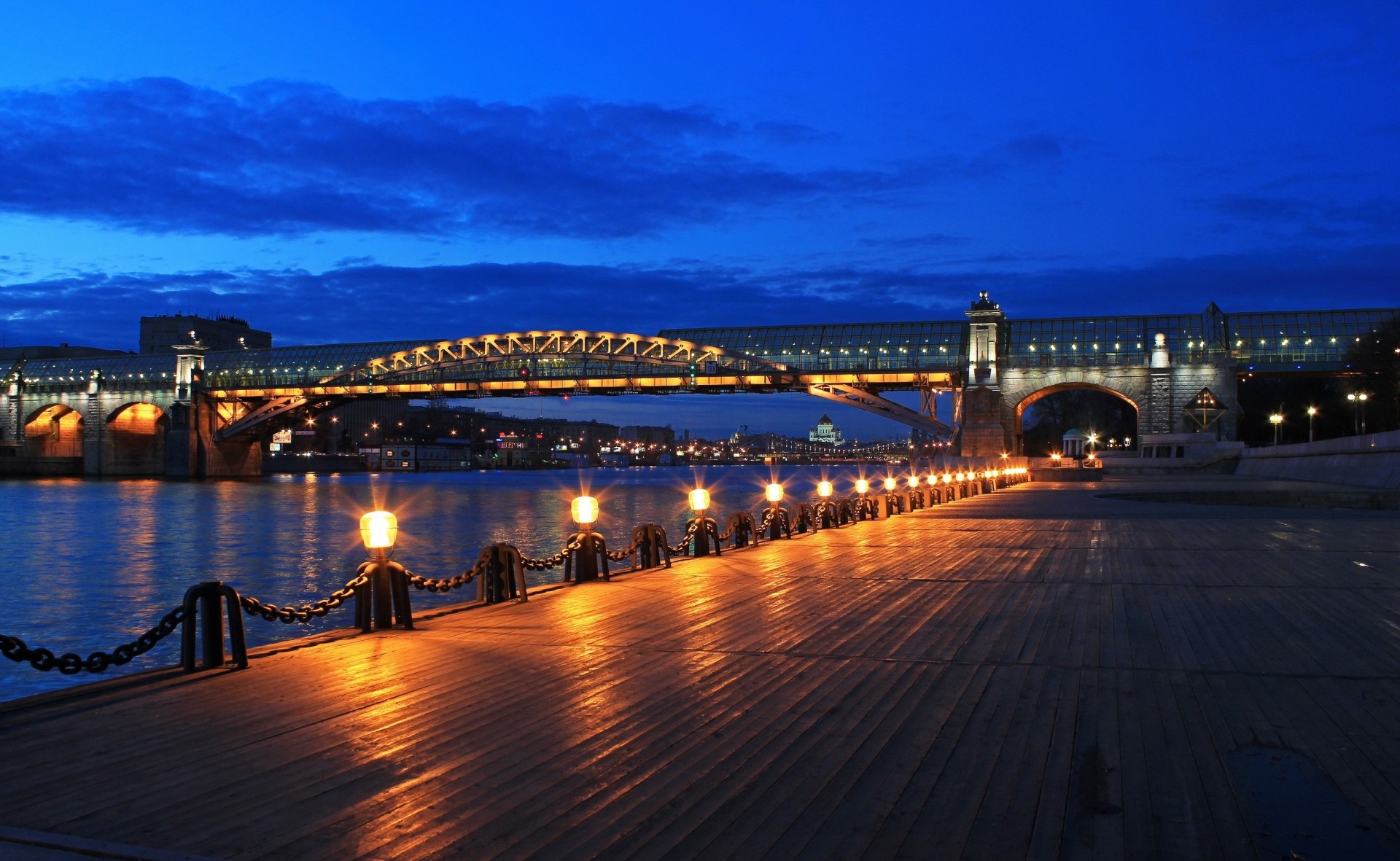 москва ночь мост