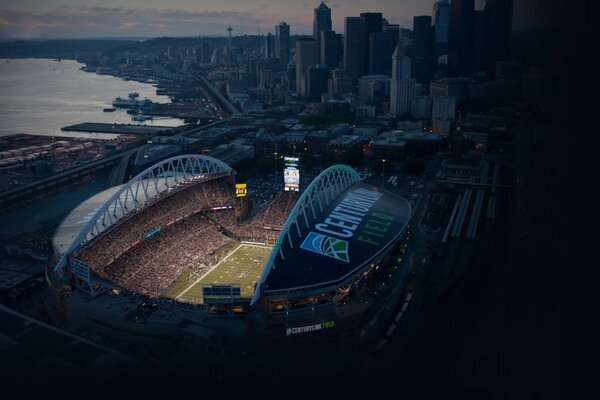 Stadium in Seattle during the match