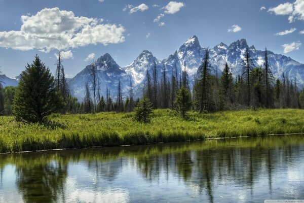 Park Wyoming przy dobrej pogodzie