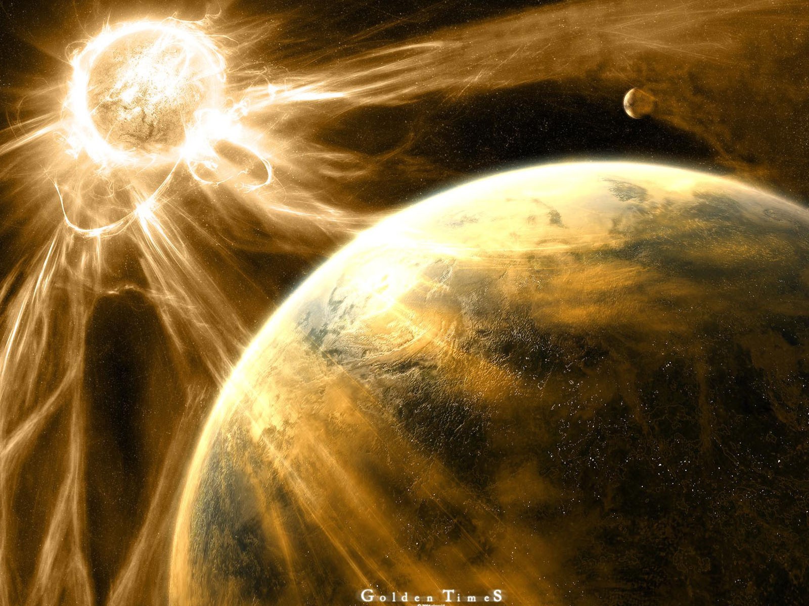 planet space explosion rays energy