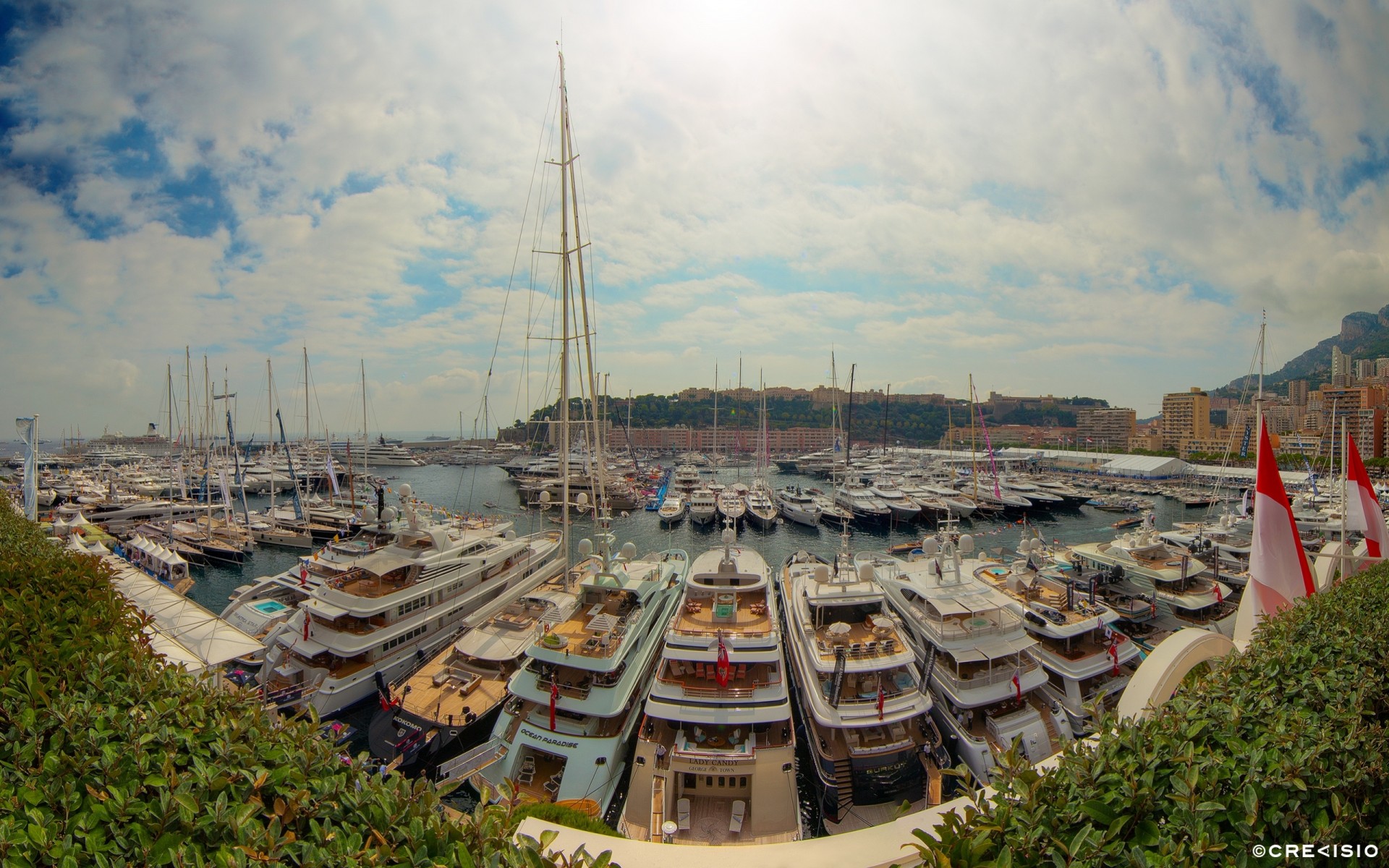 монако панорама яхты гавань