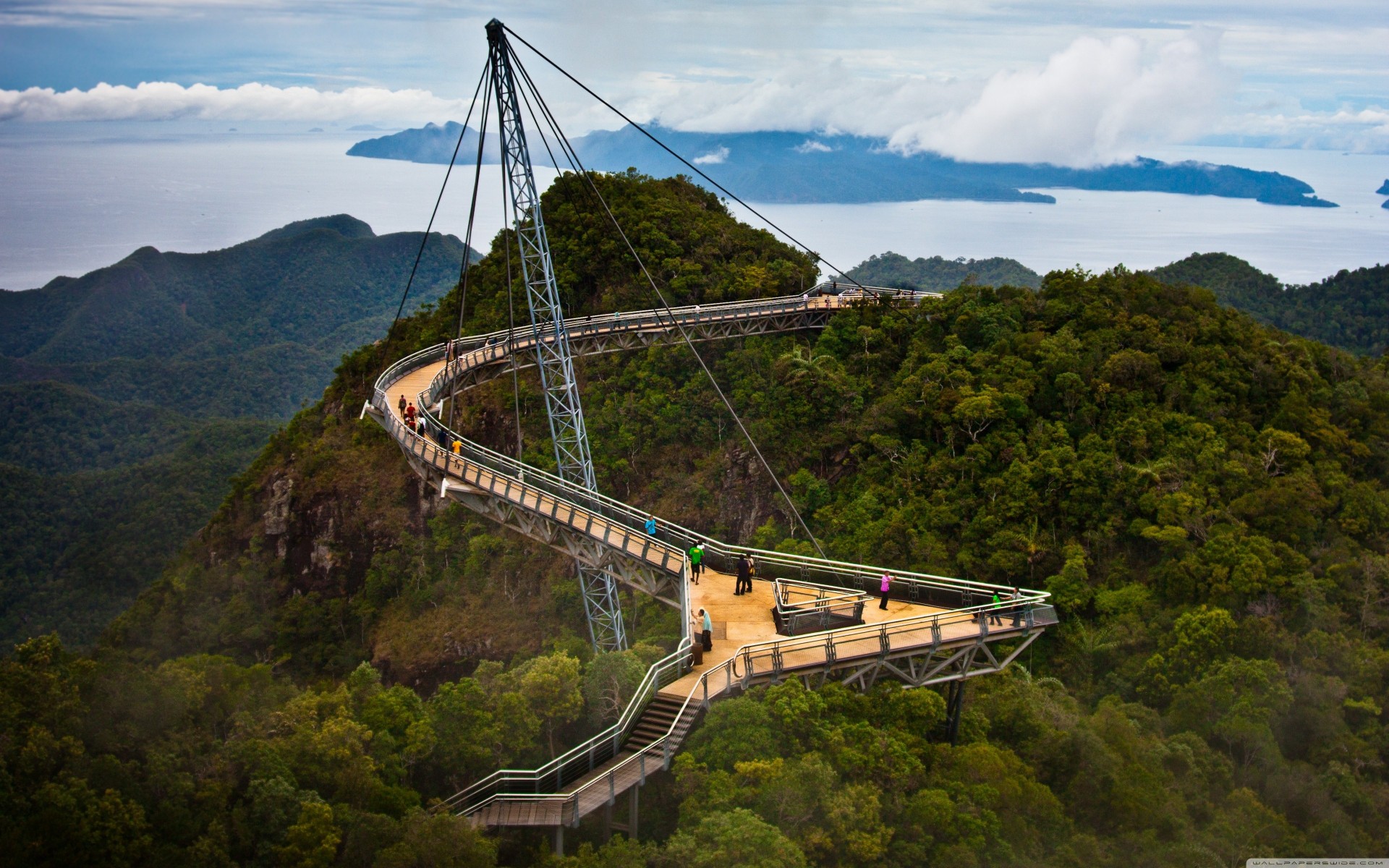 îles montagnes malaisie pont vue