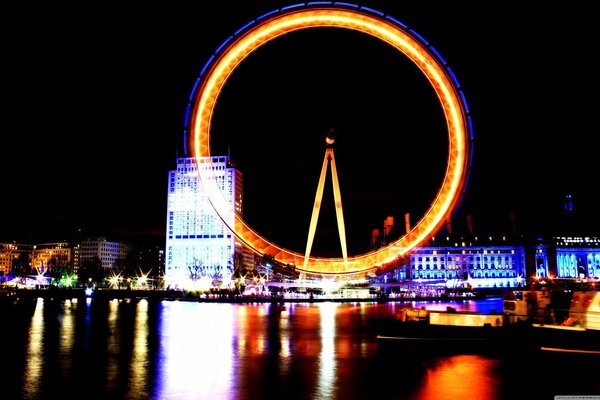 Nuit Londres grande roue
