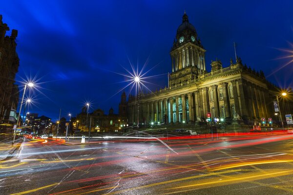 Leeds City at night