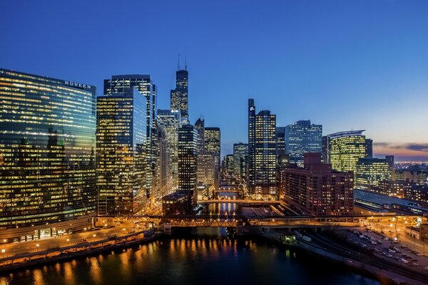 Photo Chicago nuit ville