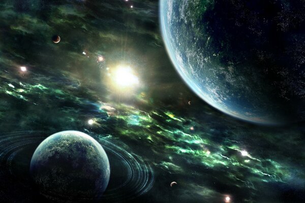 Wiele planet i gwiezdna przestrzeń