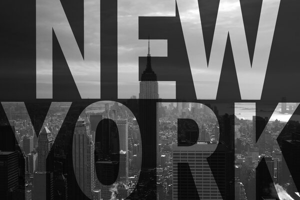 Titolo in bianco e nero di New York