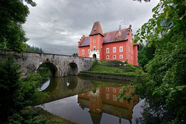 Czech Republic Bridge River Castle