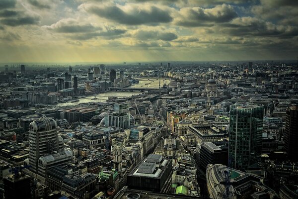 Vista de pájaro de Londres