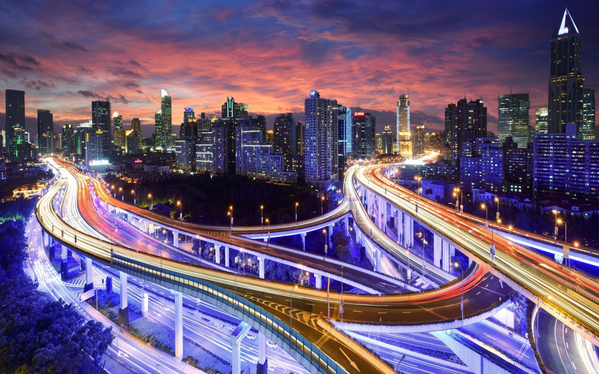 nacht hongkong china asien stadt licht