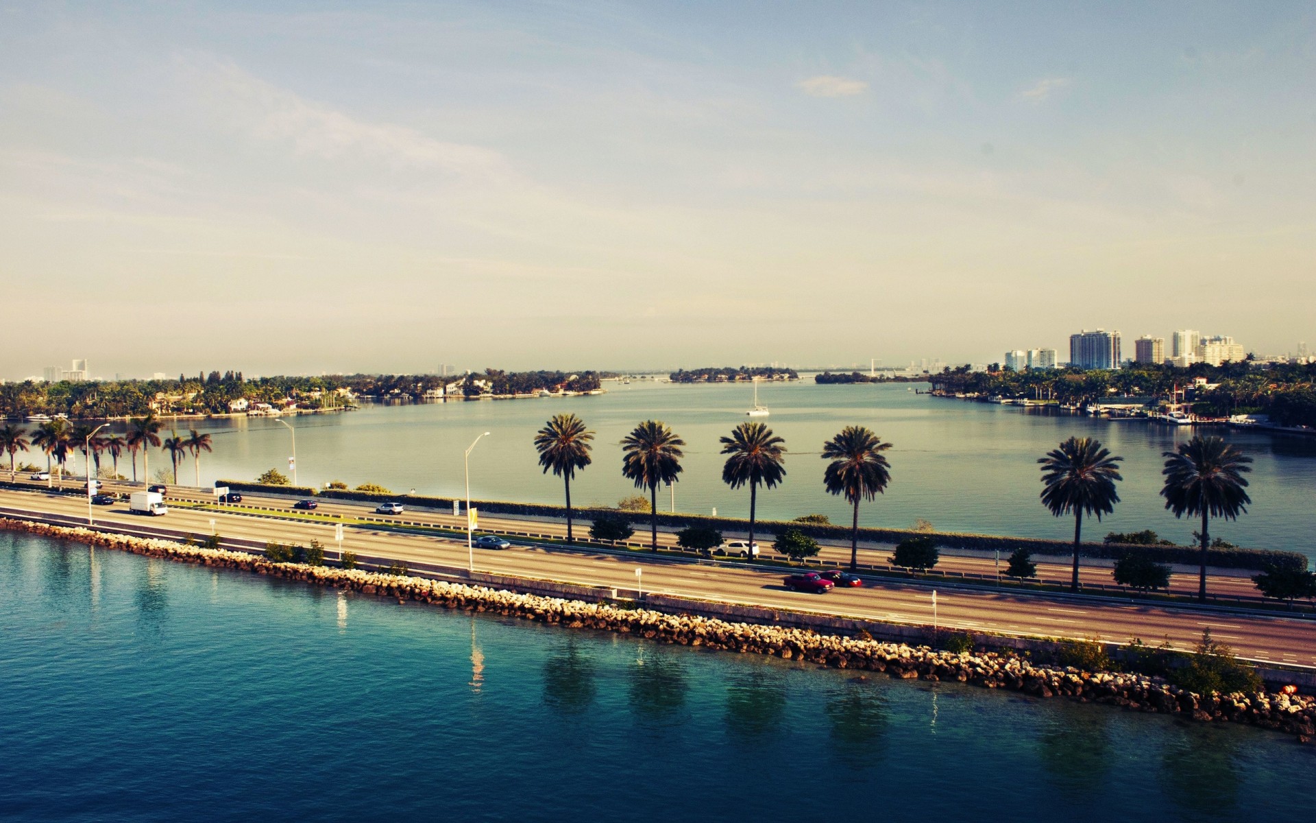 tramonto miami stati uniti acqua america