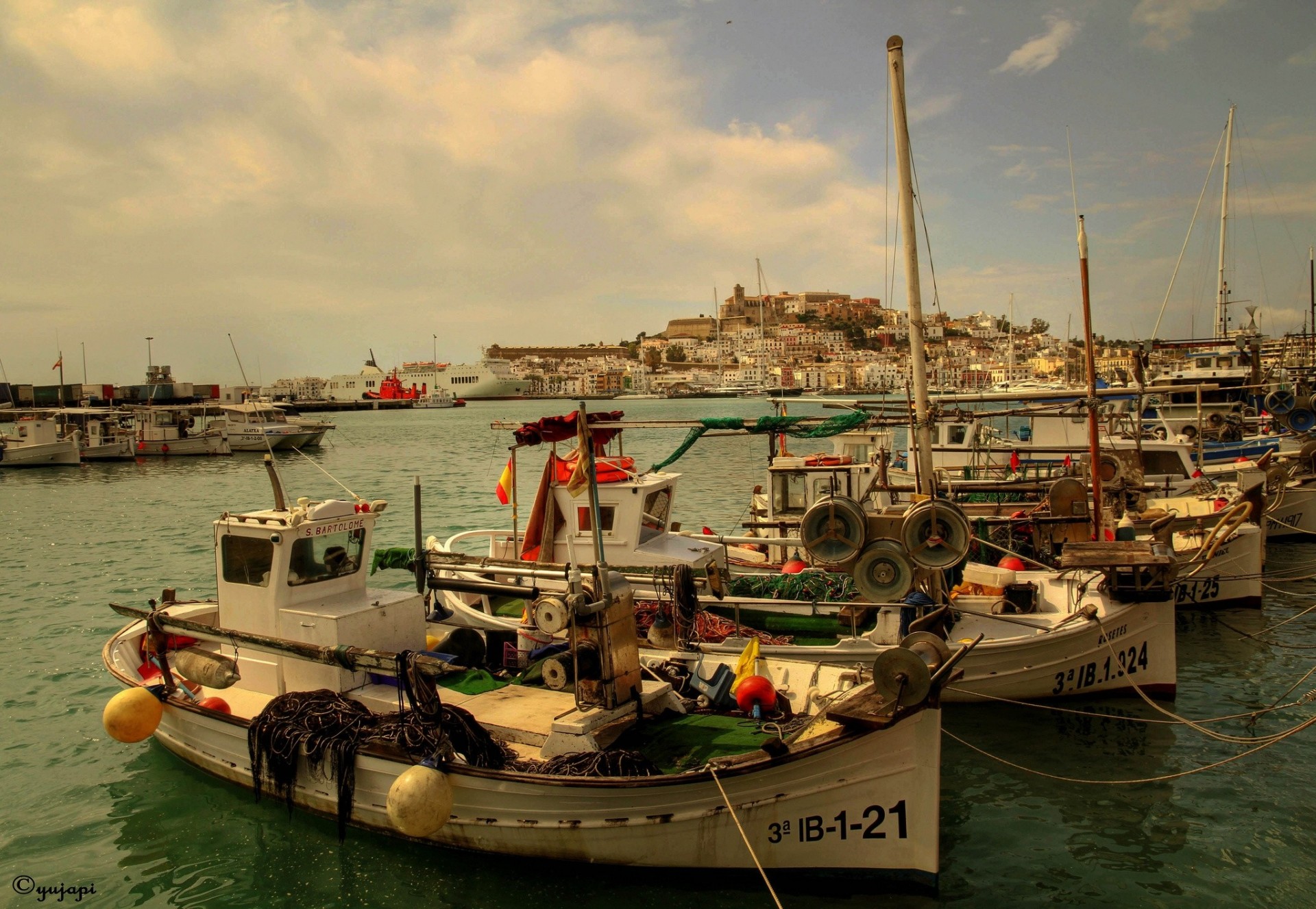 hafen hafen balearen ibiza spanien