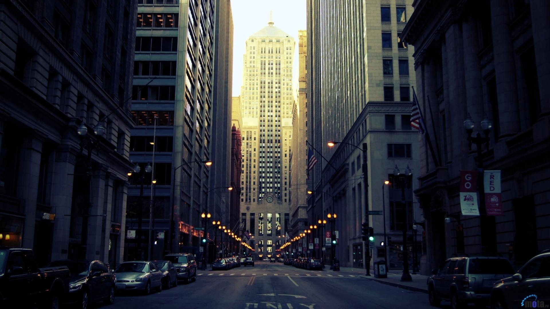 edificio calle gris ciudad chicago