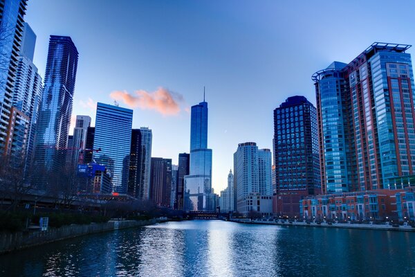 Amérique ville au bord de l eau Illinois États-Unis