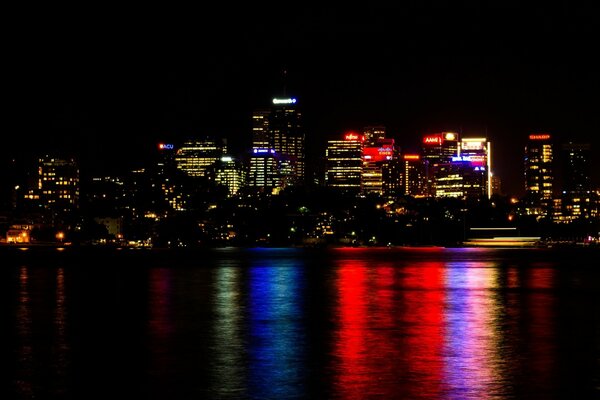 Światła nocy w Sydney. Australia
