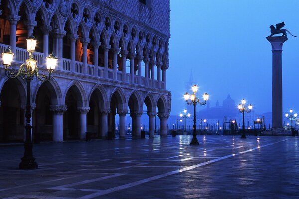 Piazzetta square in venice italy