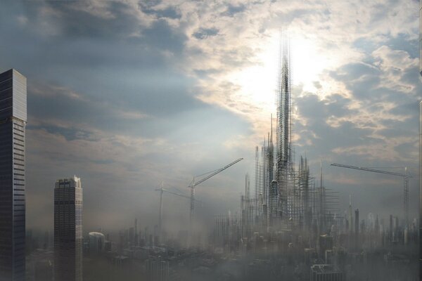 Panorama du futur. Paysage urbain