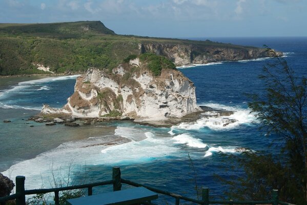 Beautiful landscape of rocks on the seashore