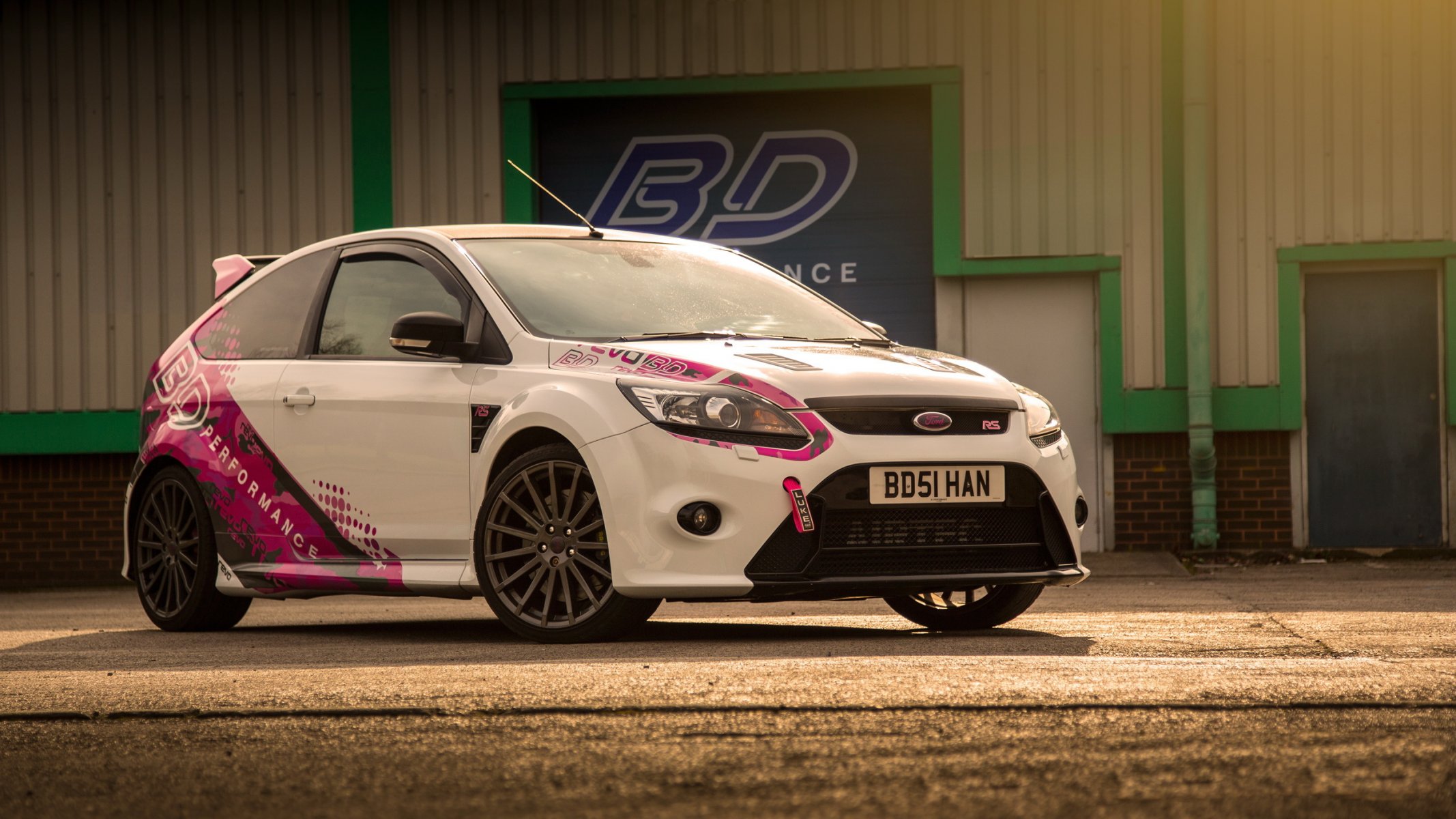 ford focus rs white bd perfomance