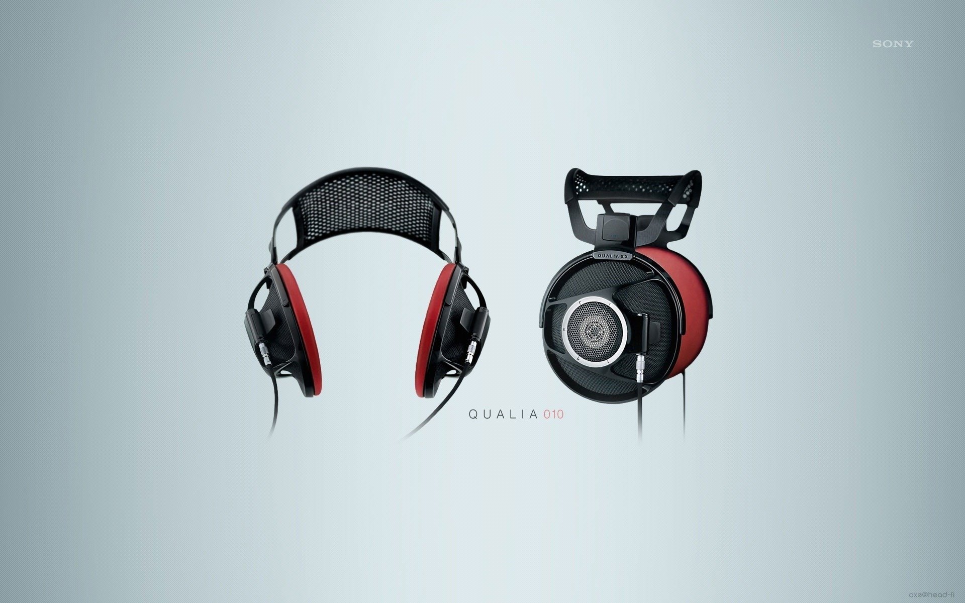 trabajo de diseño auriculares rojo música