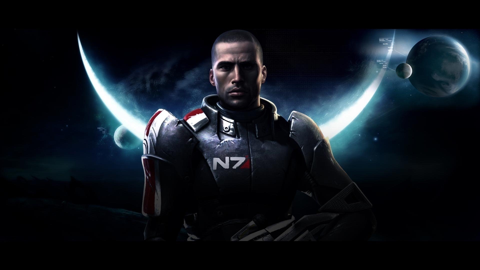 mass effect space the moon male drawings anime men