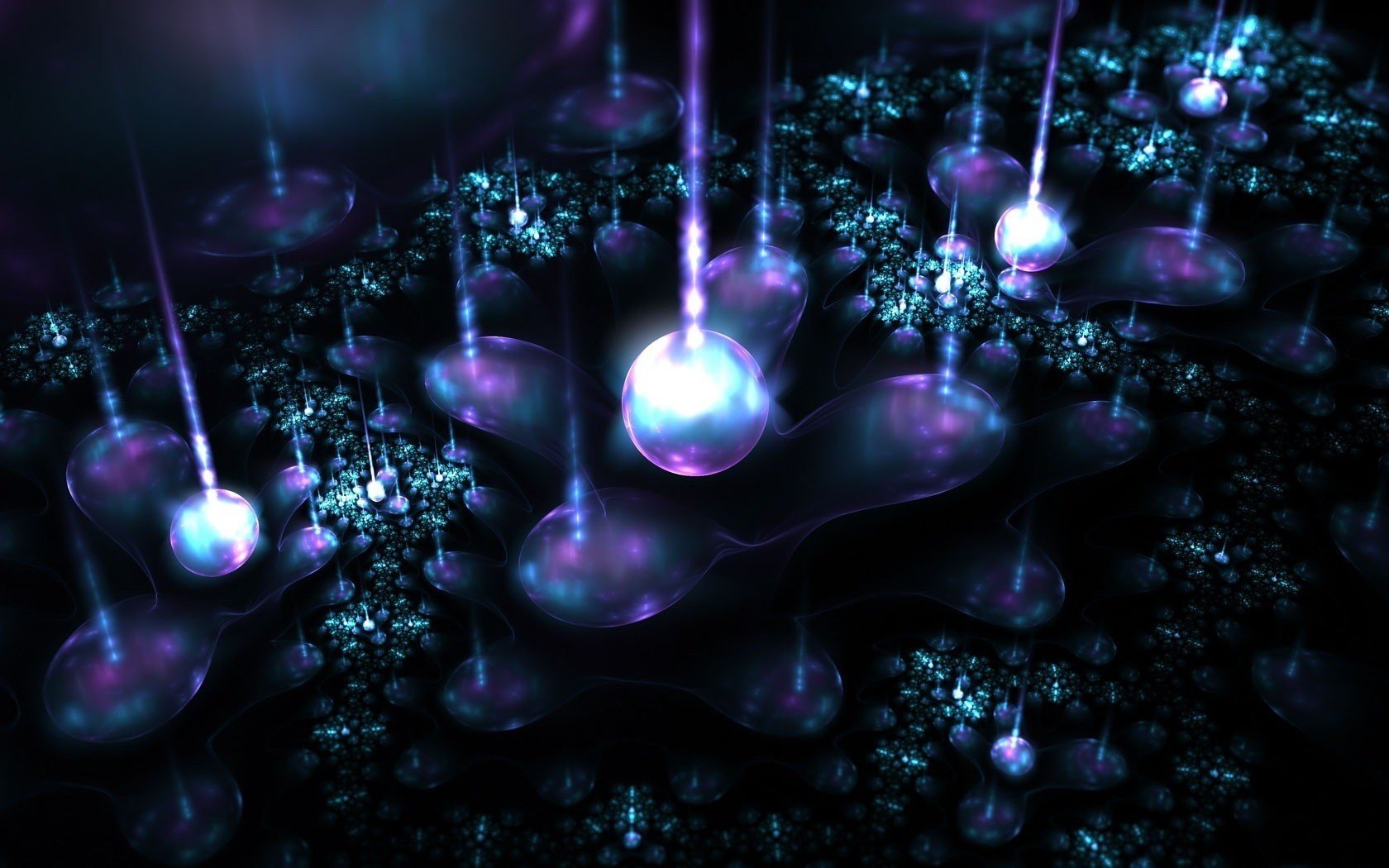 3d flowers balls of light background abstraction texture