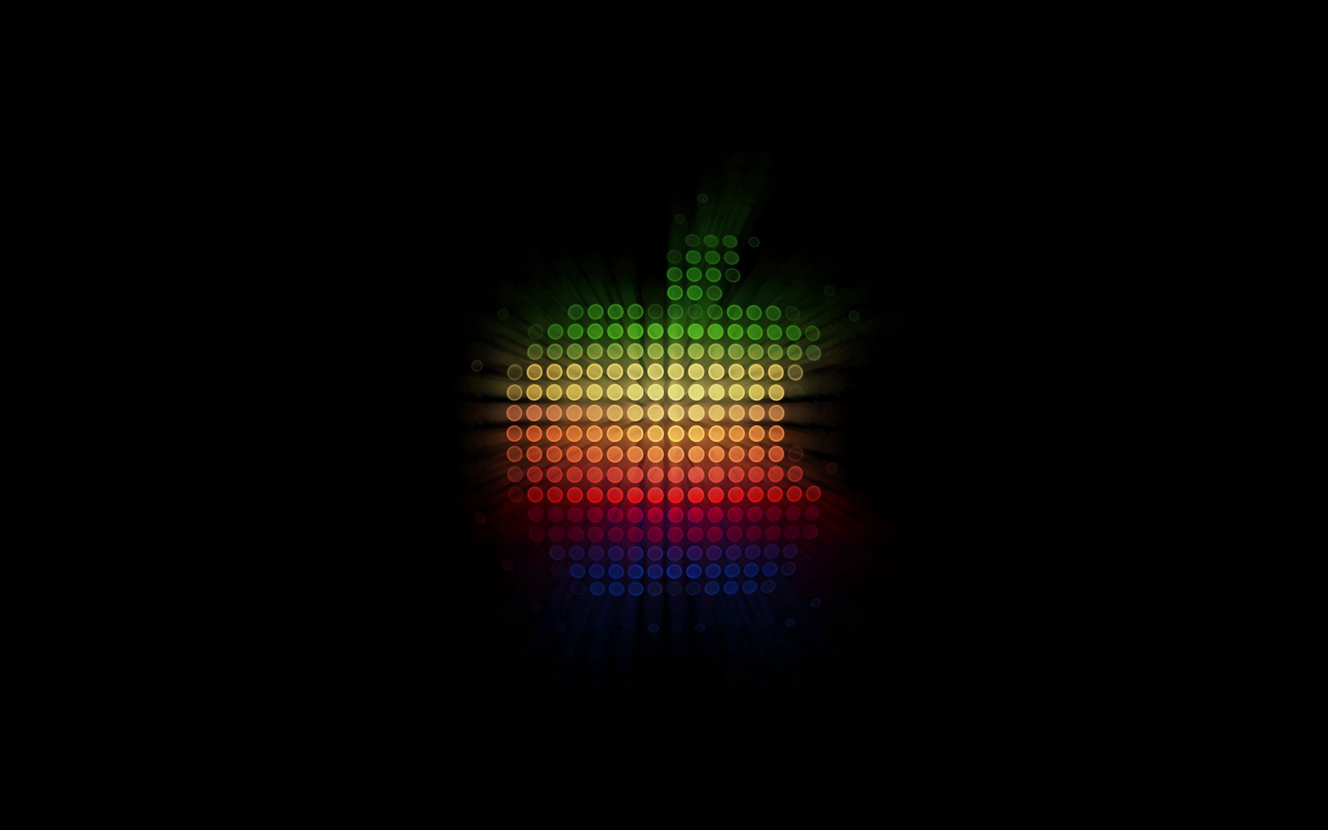 minimalisme pomme points boules multicolores apple emblèmes logos simplicité style