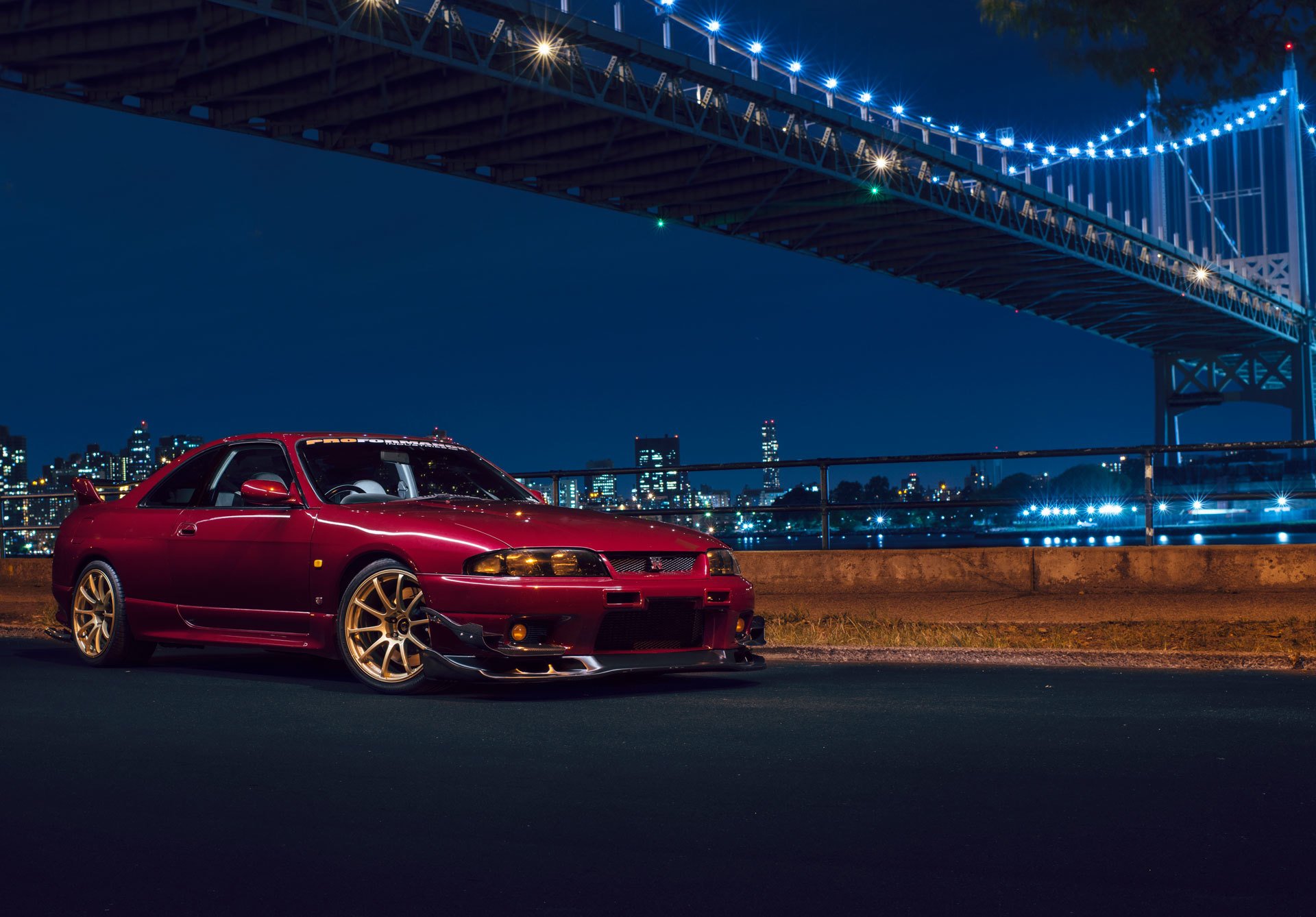 nissan horizonte r33 deporte coche chery nueva york puente nigth delantero