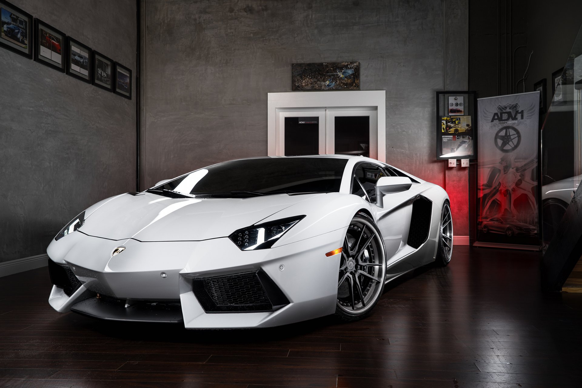 lamborghini aventador lp700-4 bianco ruota di potenza luce anteriore