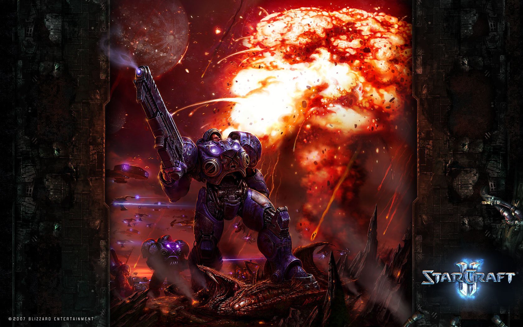 tarcraft2 explosion feu armure arme guerrier starcraft 2 guerre