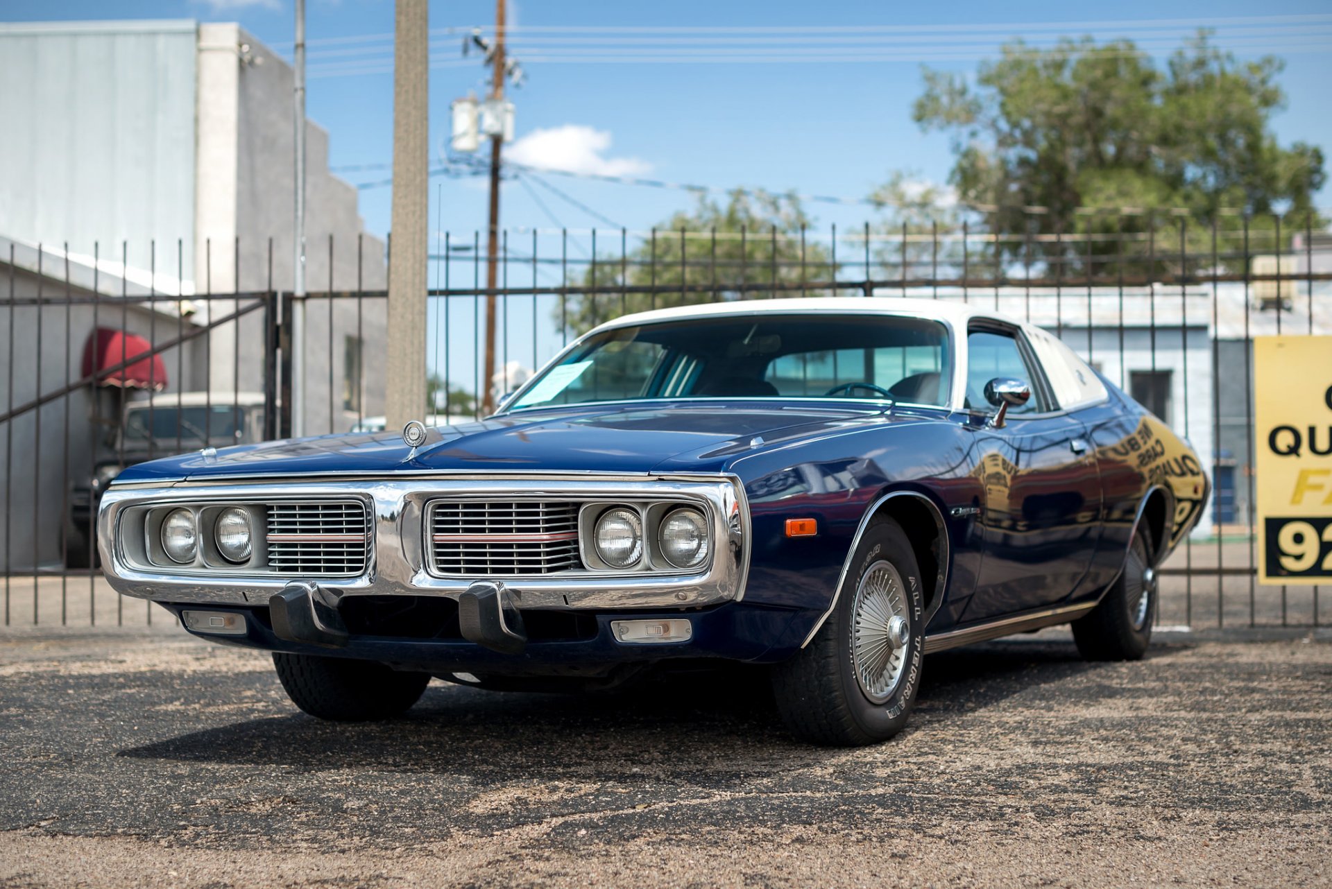 1973 dodge charger se classic retro front muscle car