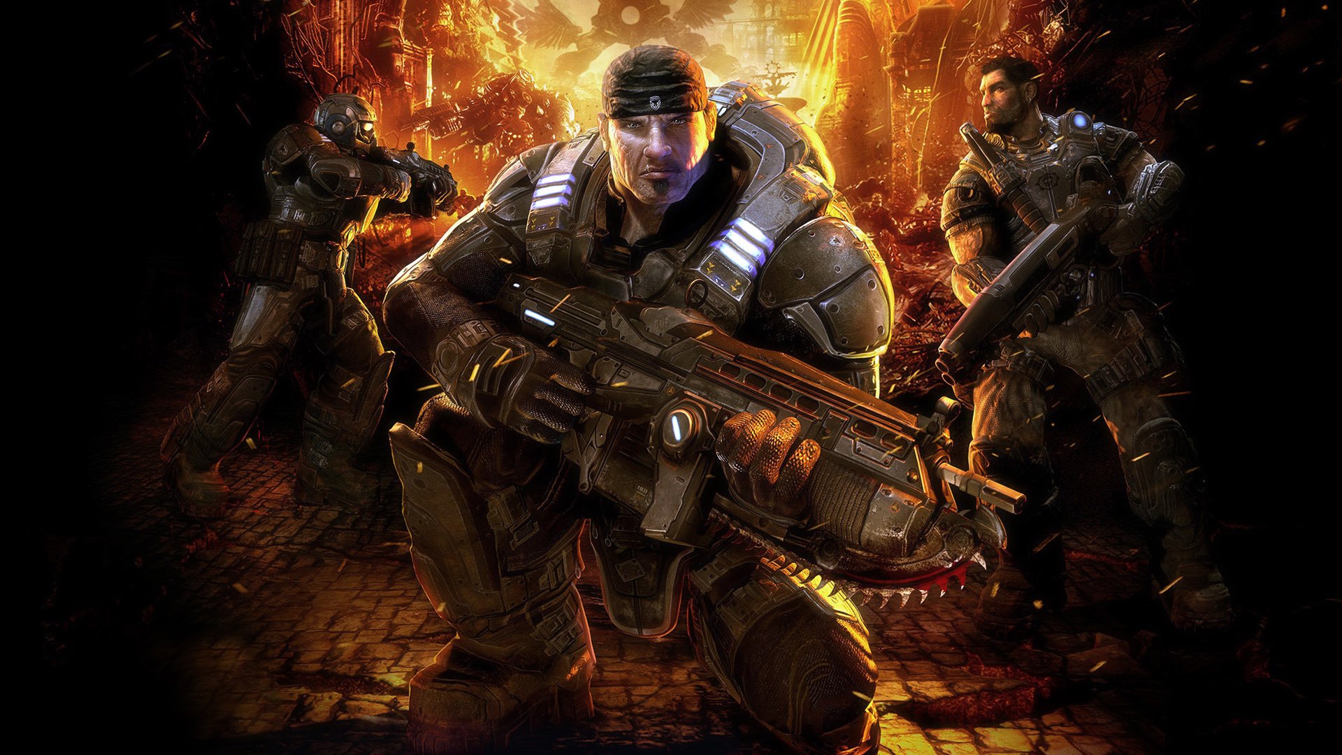 gears of war пушка броня мужчины доспехи воины