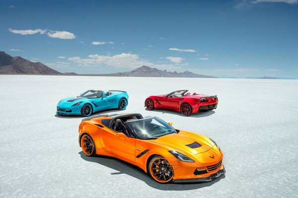 Chevrolet, Corvette, convertible against the sky