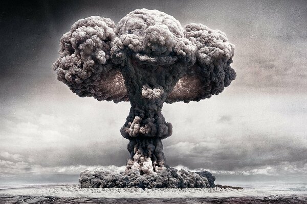 Foto del hongo de la explosión nuclear