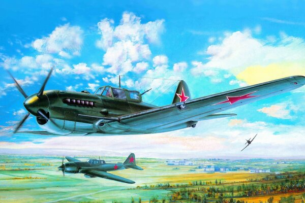 Avión soviético su-6 pilotado por un piloto experimentado