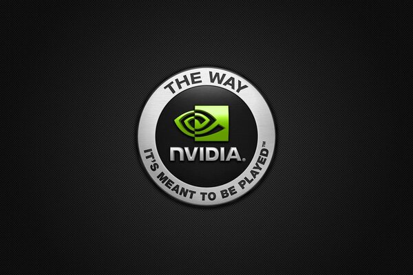 Nvidia-Emblem auf schwarzem Hintergrund