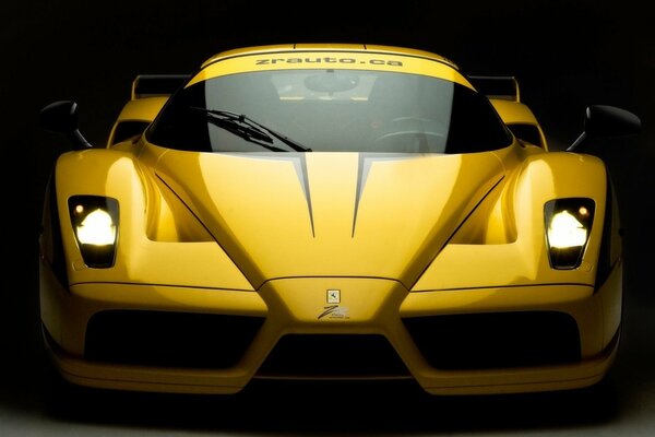 Ferrari amarillo auto deportivo auto lujo diseño