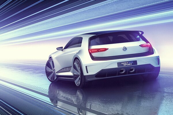 Sport-Volkswagen Golf 2015 concept in steel color