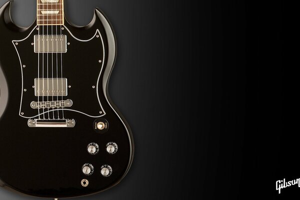 Guitarra eléctrica gibson color negro