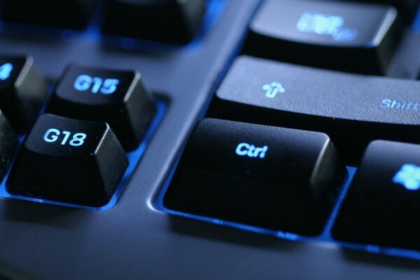 Computer keyboard with neon backlight