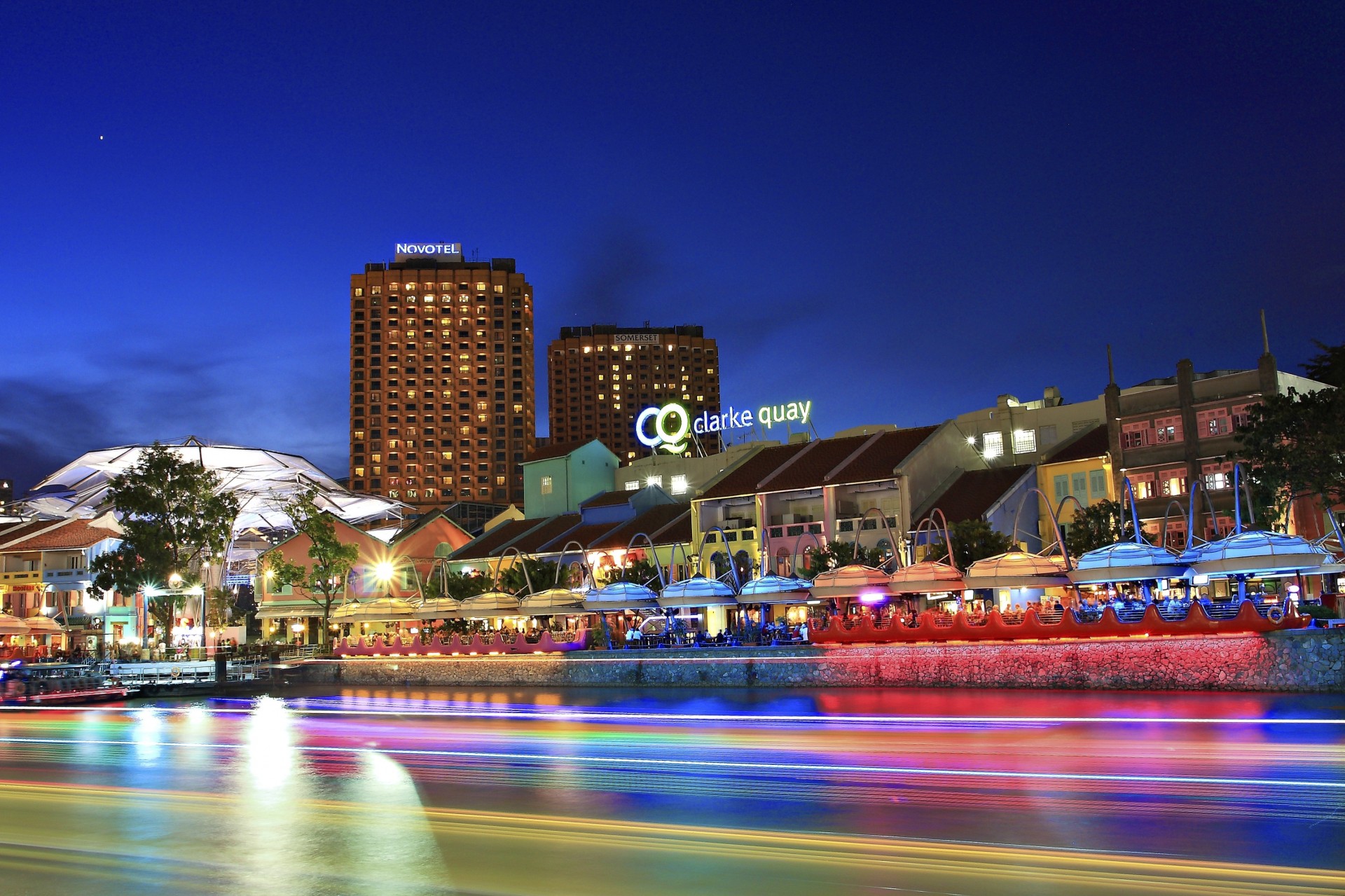 nacht stadt singapur