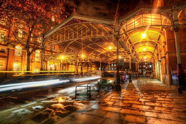 Beautiful London evening street