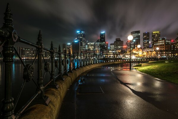 Embankment in Australia with a beautiful view