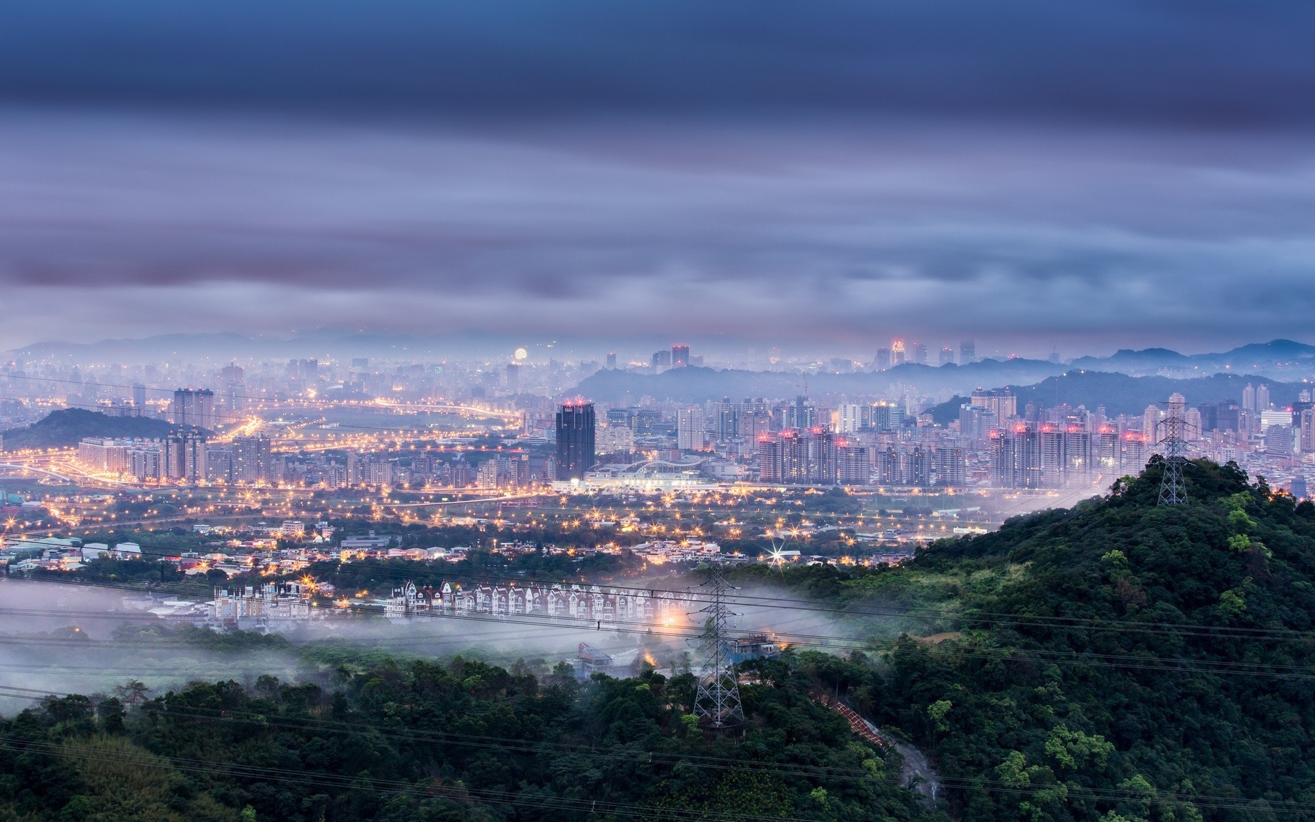 china morning town taiwan central park