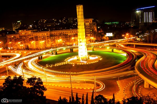 In Georgia , Tbilisi is a beautiful night