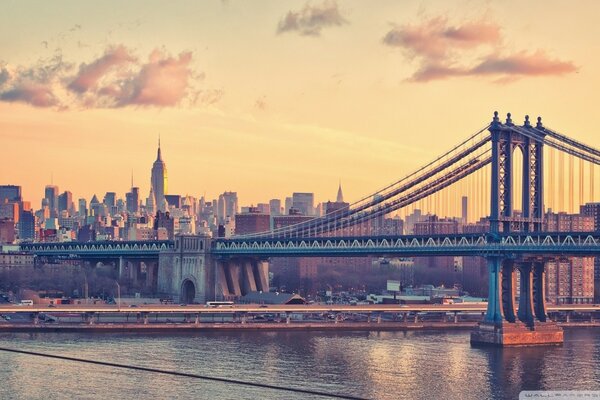 Città di New York al tramonto